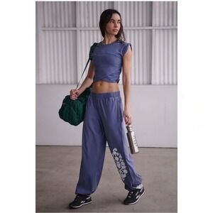 NWT FP Movement Hot Shot Logo Crossover 2 Piece Set Blue Indigo Size Large